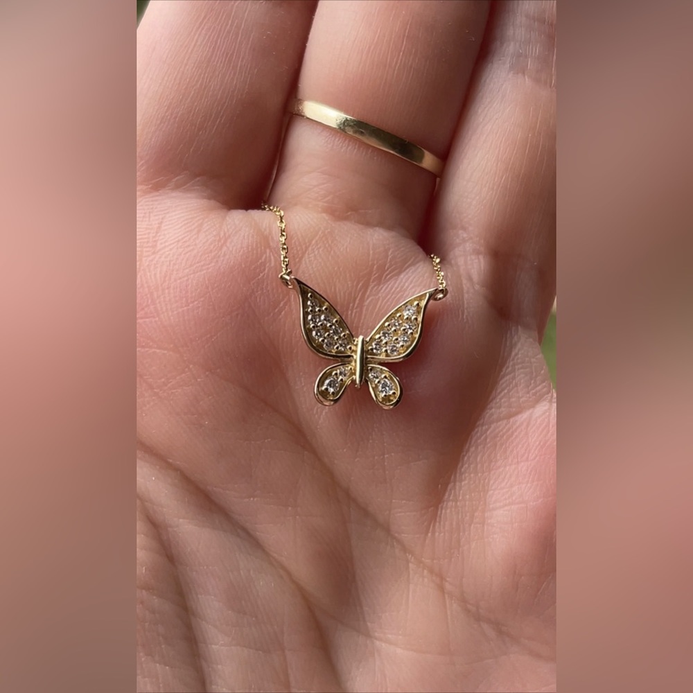 10k solid gold, with Diamonds.